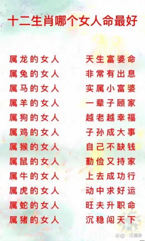 5两3女命是富贵命吗,十二生肖女哪个命最好?