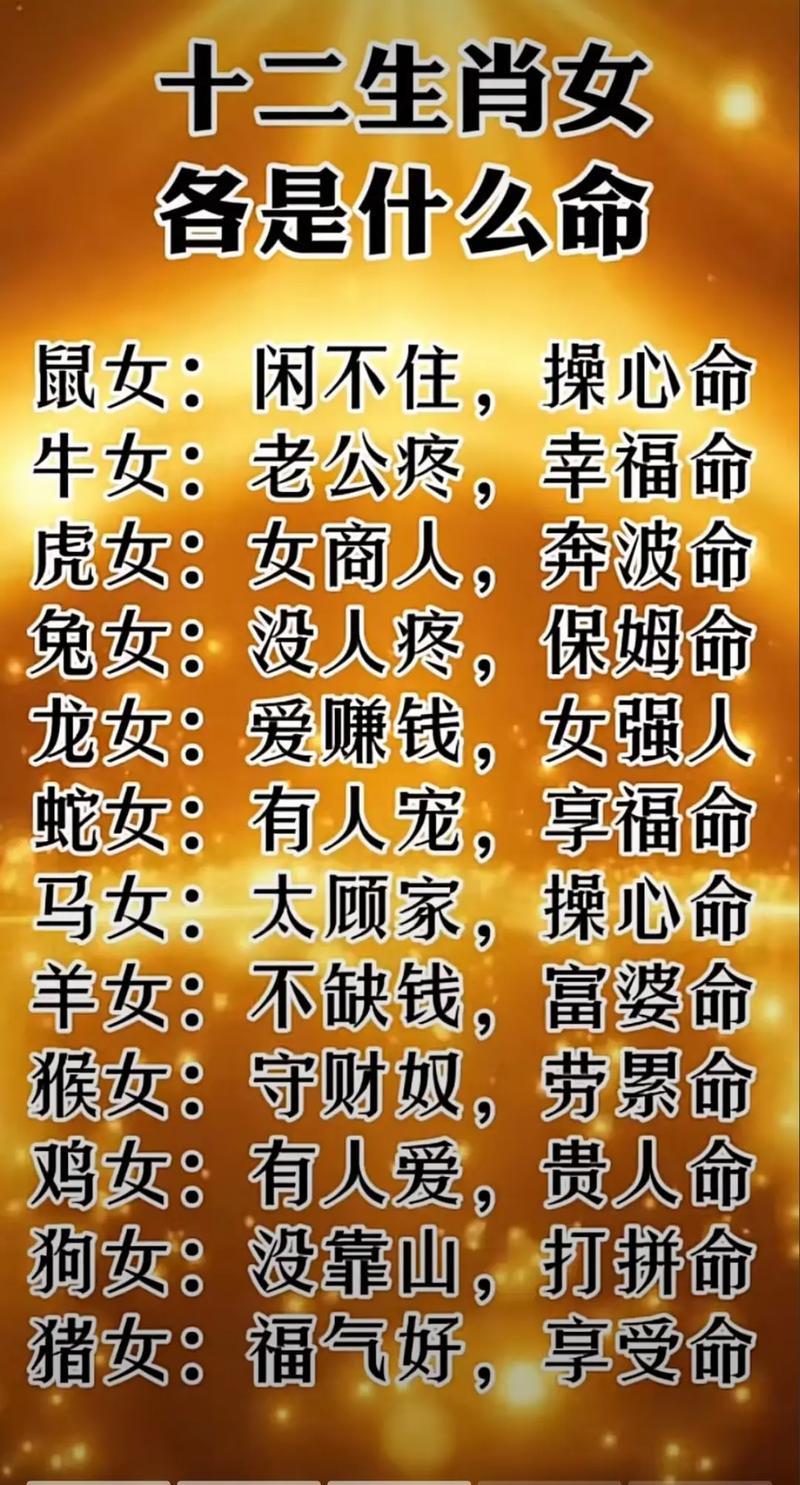 十二生肖女人的富贵命,十二生肖女哪个命最好?
